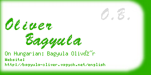oliver bagyula business card